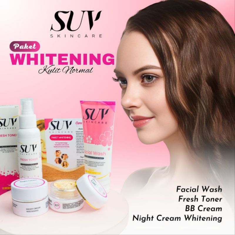SUV SKINCARE | Paket Whitening Plus pemutih wajah berBPOM hasil nyata 7 hari saja