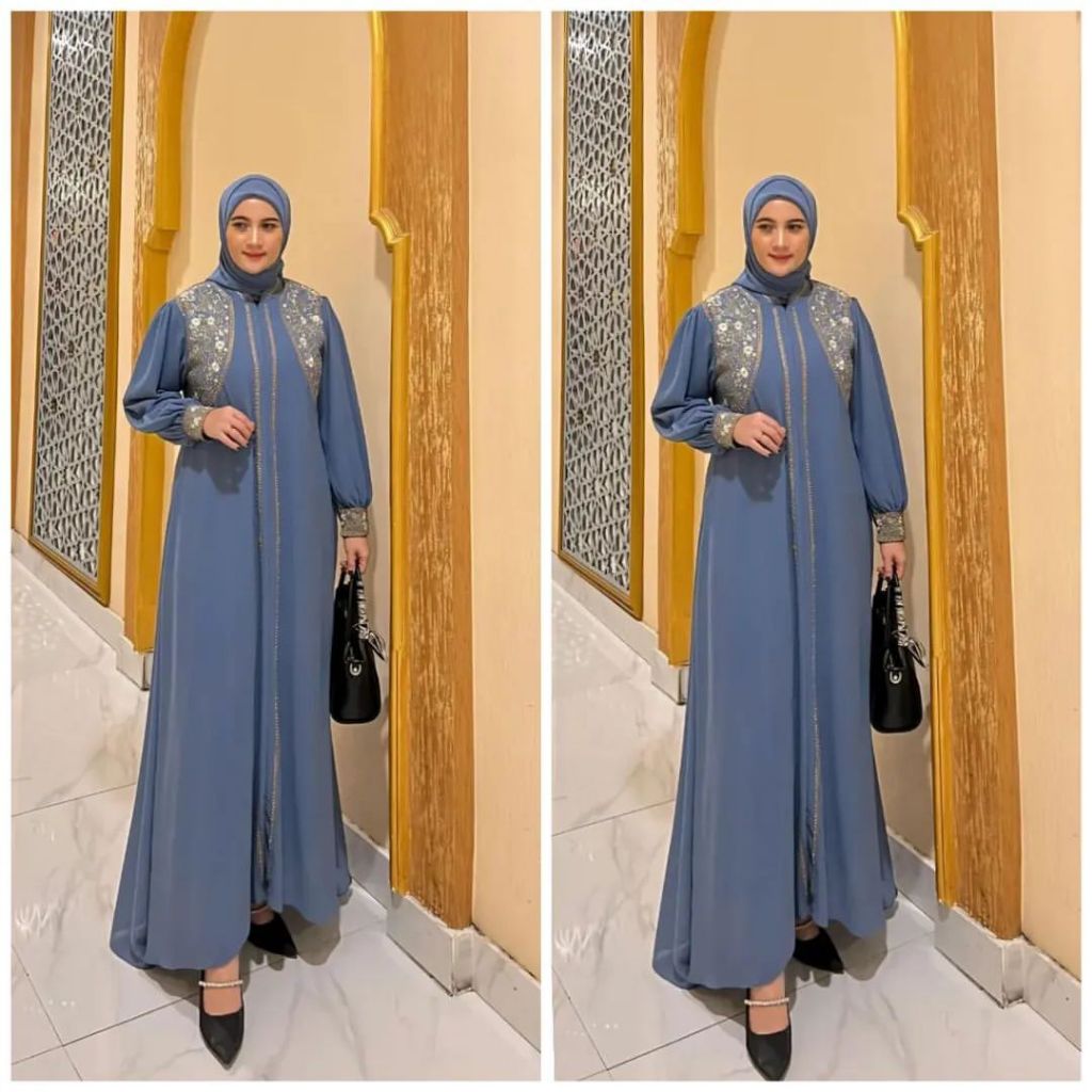 NEW!! LIVIA DRESS Baju Gamis Bordir Gamis Ibu Ibu Model Terbaru Kekinian Gamis Lebaran 2024 Model Ke