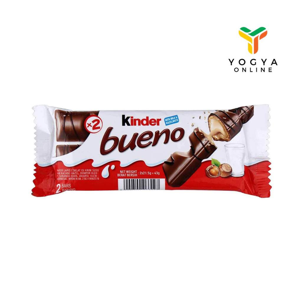 

Kinder Bueno T2 43 Gram Cekalt Makanan Ringan