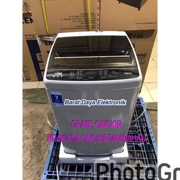 Mesin Cuci Aqua 1 Tabung AQW-77D-H Hijab Series Mesin Cuci Otomatis Aqua Japan 77DH JABODETABEK