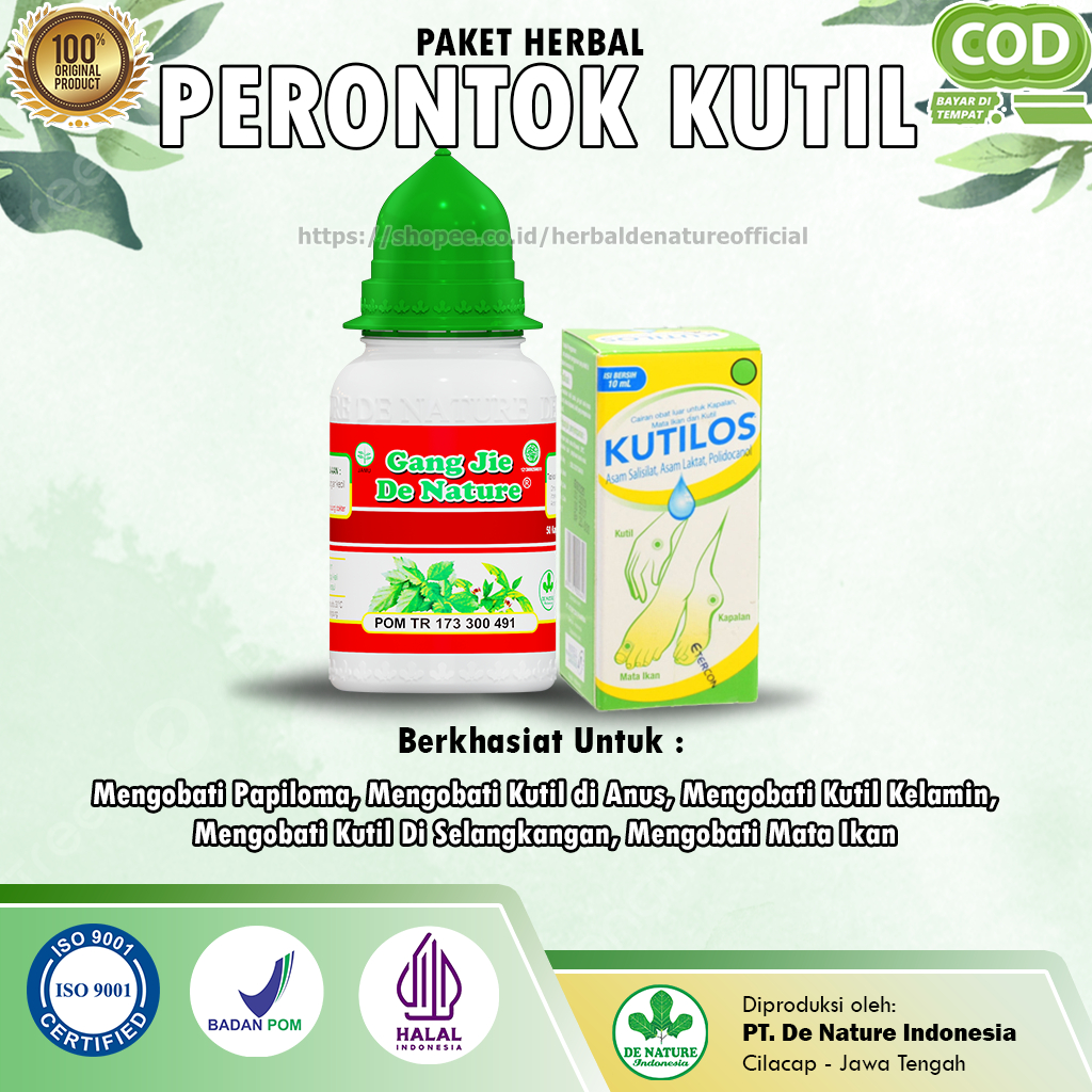 Salep Perontok Kutil Kelamin Pria/Wanita Obat Kutil Kelamin, Pria Wanita Herbal De Nature
