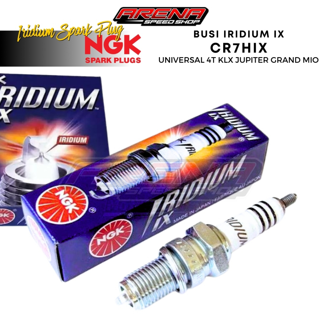 NGK Iridium IX CR7HIX KLX 150 - Busi Mio Beat Jupiter Grand Supra Spin Smash Original NGK Iridium