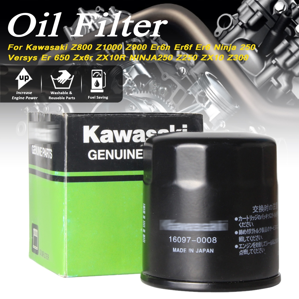 Oil Filter Saringan Filter Oli for Kawasaki Ninja rr New 250 ZX10R Z1000 ER6 Original 16097-0008