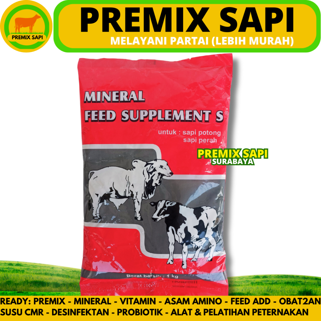 MINERAL SAPI 1 KG MEDION - MINERAL FEED SUPPLEMENT S - Mineral Kalsium Sapi Potong - Mineral Kalsium