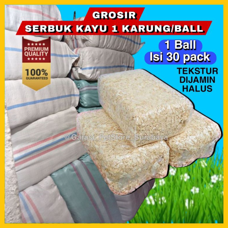 KODE U4T GPSS Serbuk Kayu Hamster Marmut 1 BallKarung Isi 3 Pack Dijamin Halus Bersih Alas Pup Kucin