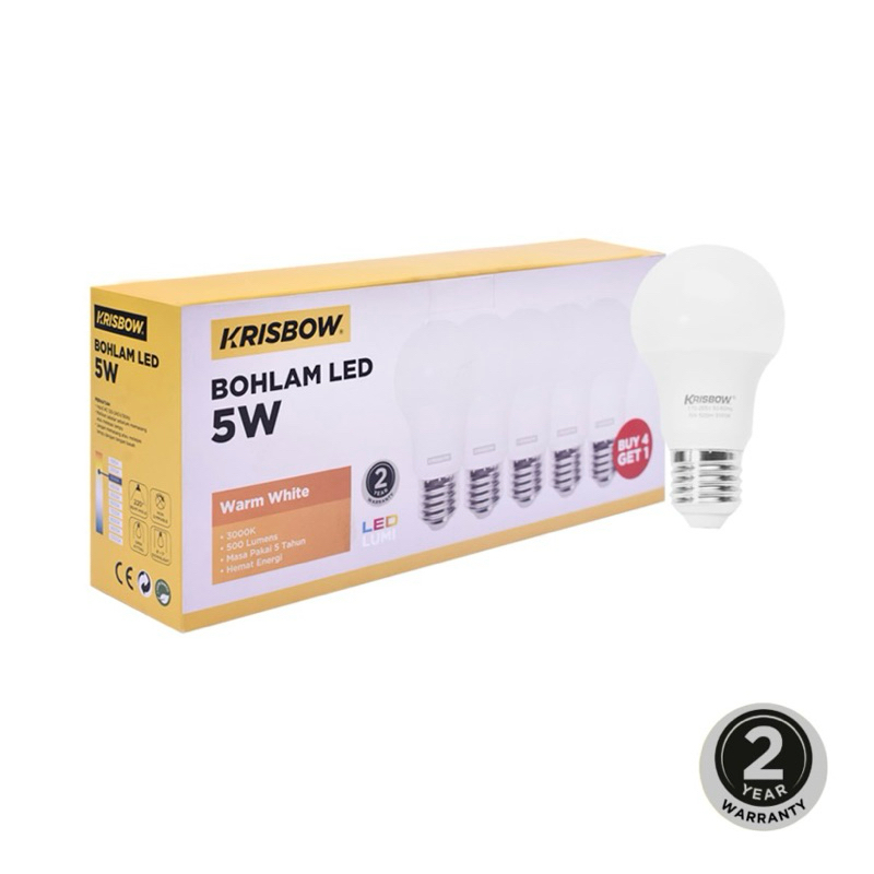 Lampu Bohlam LED Krisbow Warna Kuning