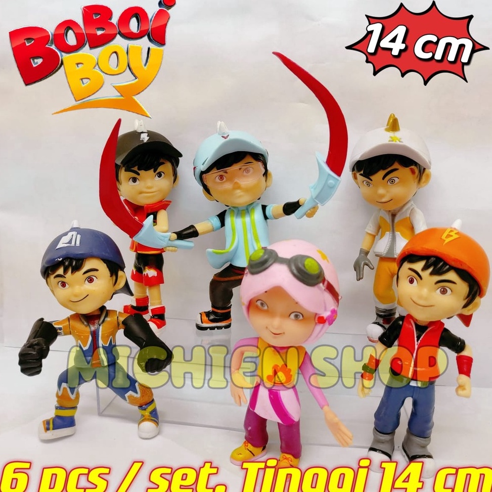 KODE U4L Mainan Boboiboy Galaxy Halilintar Boboboy Boboboi Action Figure Murah set isi 5