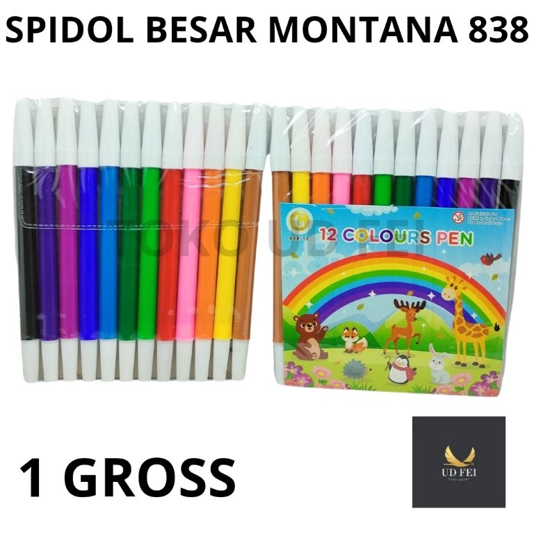 

KODE Y4Y3 1 GROSS Spidol Montana 12 WarnaSpidol 12 Warna Spidol Montana Spidol 838 BESAR