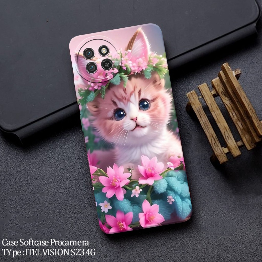 Casing Hp Itel S23 Terbaru - Fashion Case Kucing - Case Hp Itel S23 - Soft Case Hp Itel S23 - Kesing