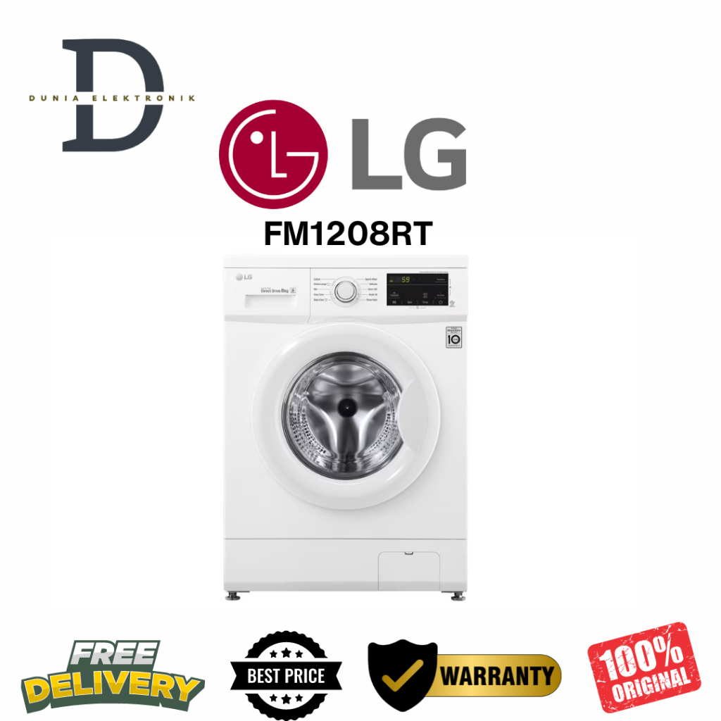 FRONT LOADING LG 8KG - FM1208 - GRATIS KIRIM