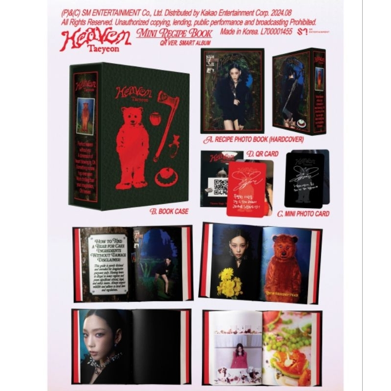 [PO] TAEYEON - Single Album [Heaven] (Mini Recipe Book Ver.) / ALBUM TAEYEON HEAVEN