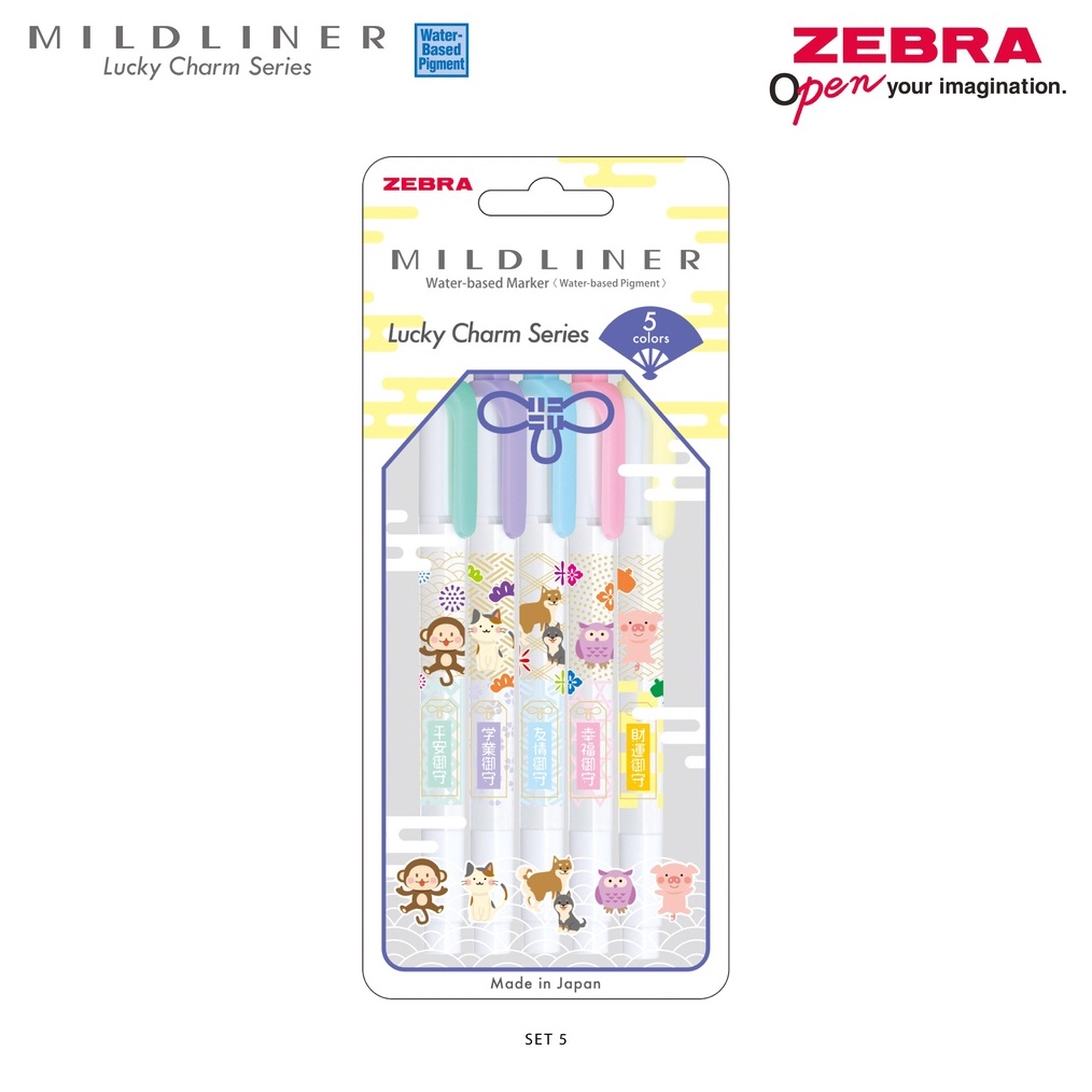 

ZEBRA MILDLINER 5 CHARM isi 5 pcs KODE Y2U7