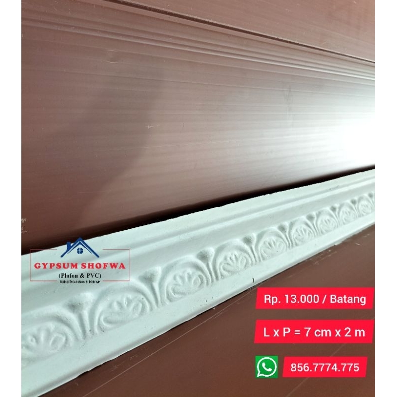 Jabodetabek - List gypsum motif keripik 7 cm / List profil gypsum plafon termurah / Gipsum gypsum