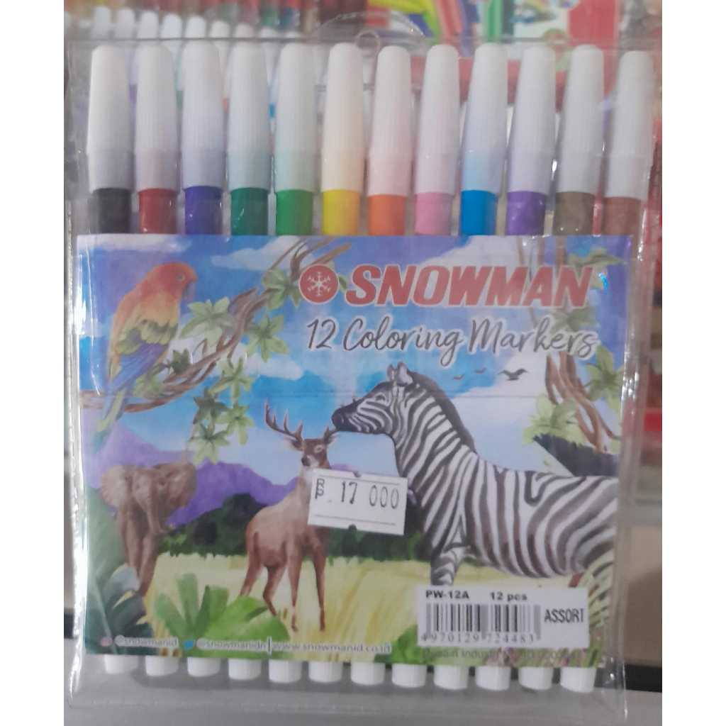 

1 SET SPIDOL SNOWMAN 12 WARNA