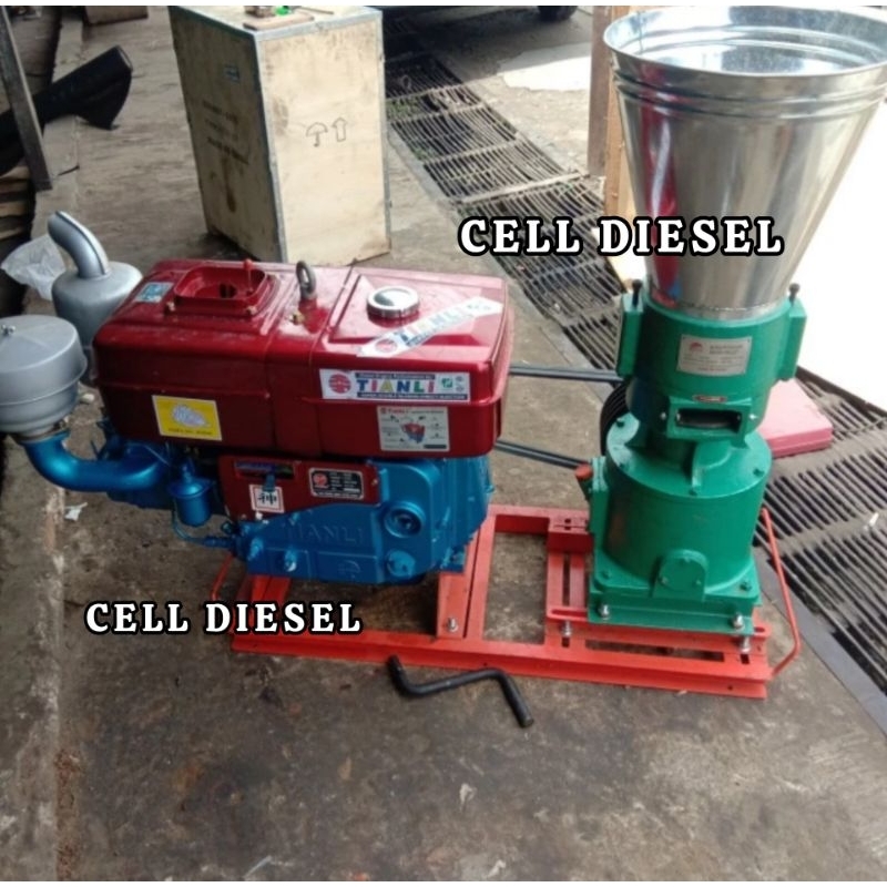 mesin cetak pelet / pakan KL 250 + MESIN diesel 24 PK TIANLI S1115 ORI