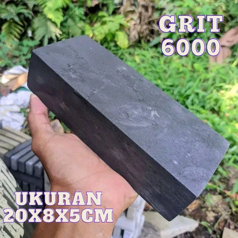 Batu Asah Alam Grit 6000 Ungkal Pengasah Asahan Pisau Golok Asli Super Tajam Ukuran 20 x 8 x 5