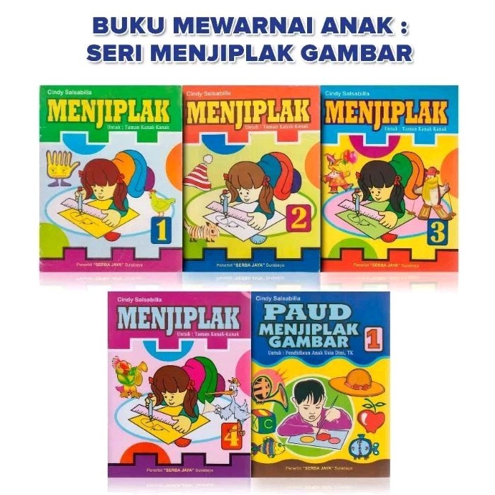 Buku mewarnai anak anak seri menjiplak Gambar
