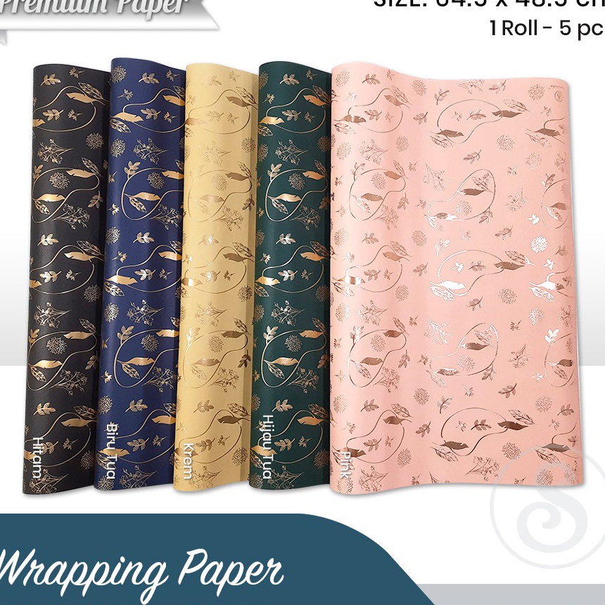 

HJ6 Kertas Kado Foil Bunga 5lembar