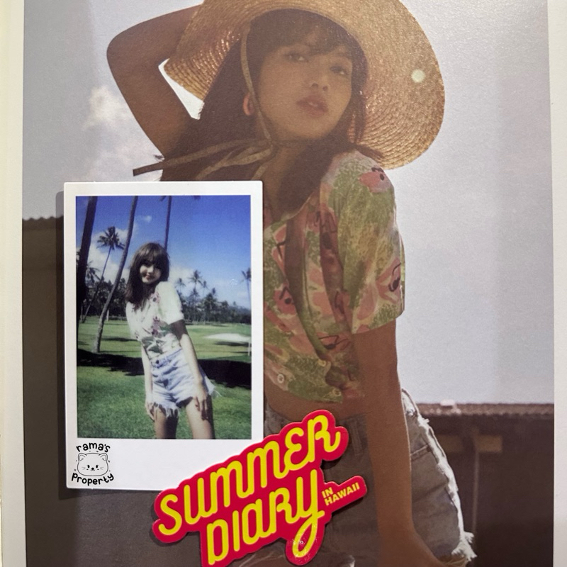WTS OFFICIAL POLAROID BLACKPINK LISA SUMMER DIARY IN HAWAII PHOTOCARD POLA