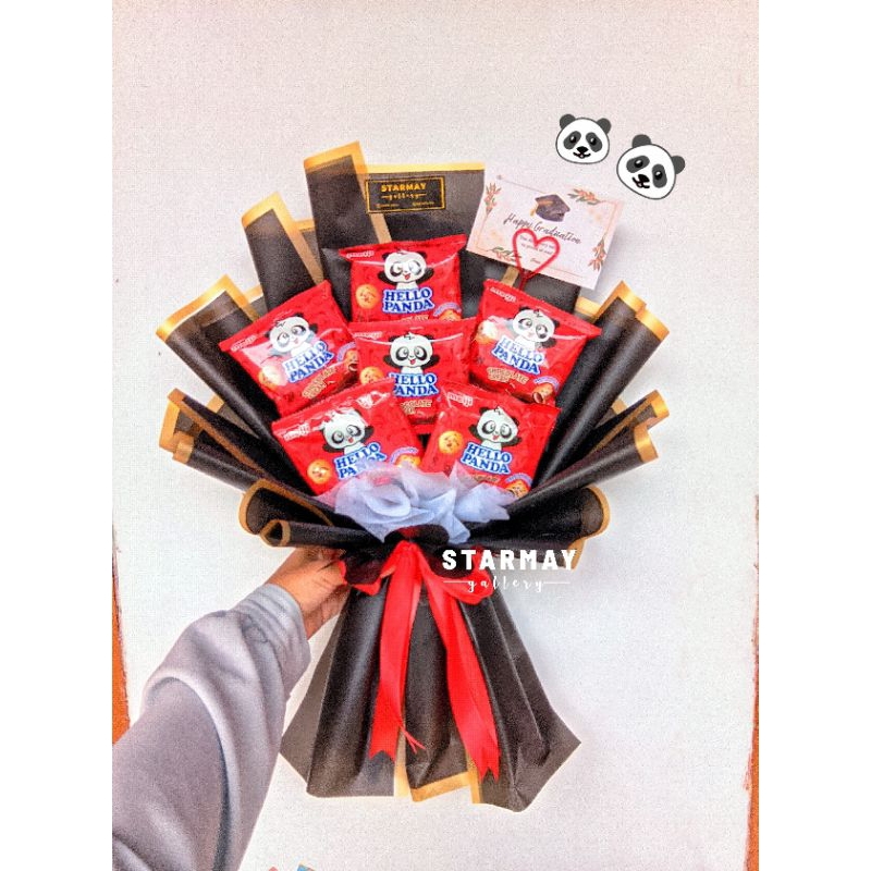 

✨Starmay Gallery✨ Buket Snack Hadiah Ultah Kado Wisuda Buket Wisuda Simple Snack Bouquet