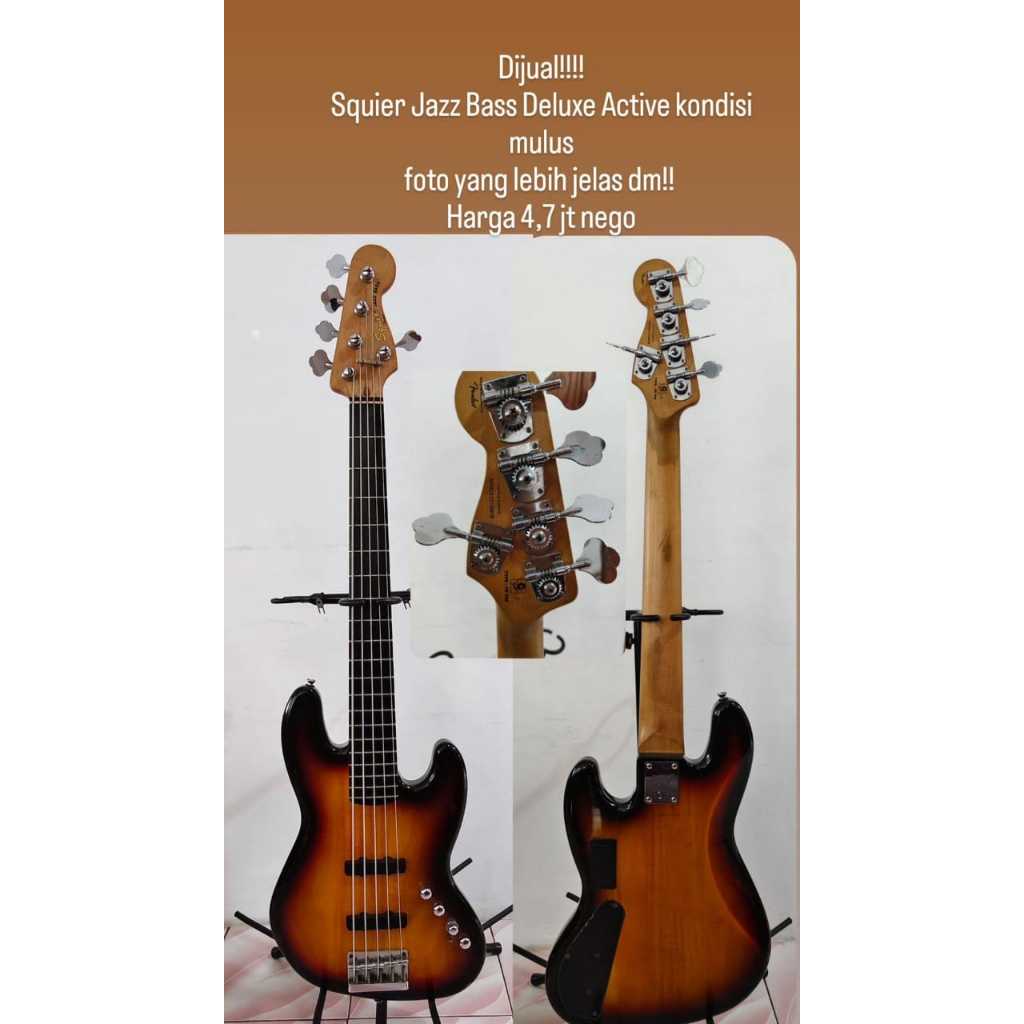 BASS SQUIER JAZZ BASS DELUXE ACTIVE