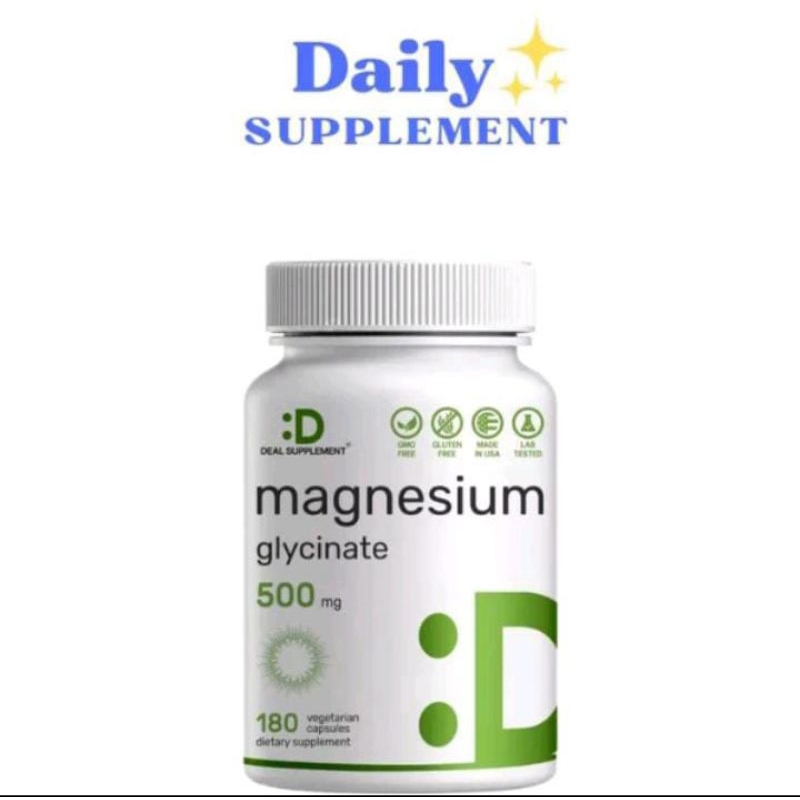 MAGNESIUM GLYCINATE 500mg deal supplement 240 original USA