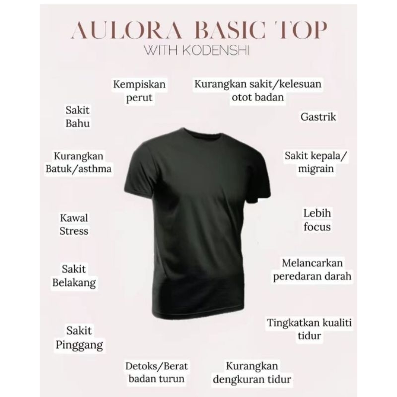 Aulora basic top kaos kesehatan pria wanita