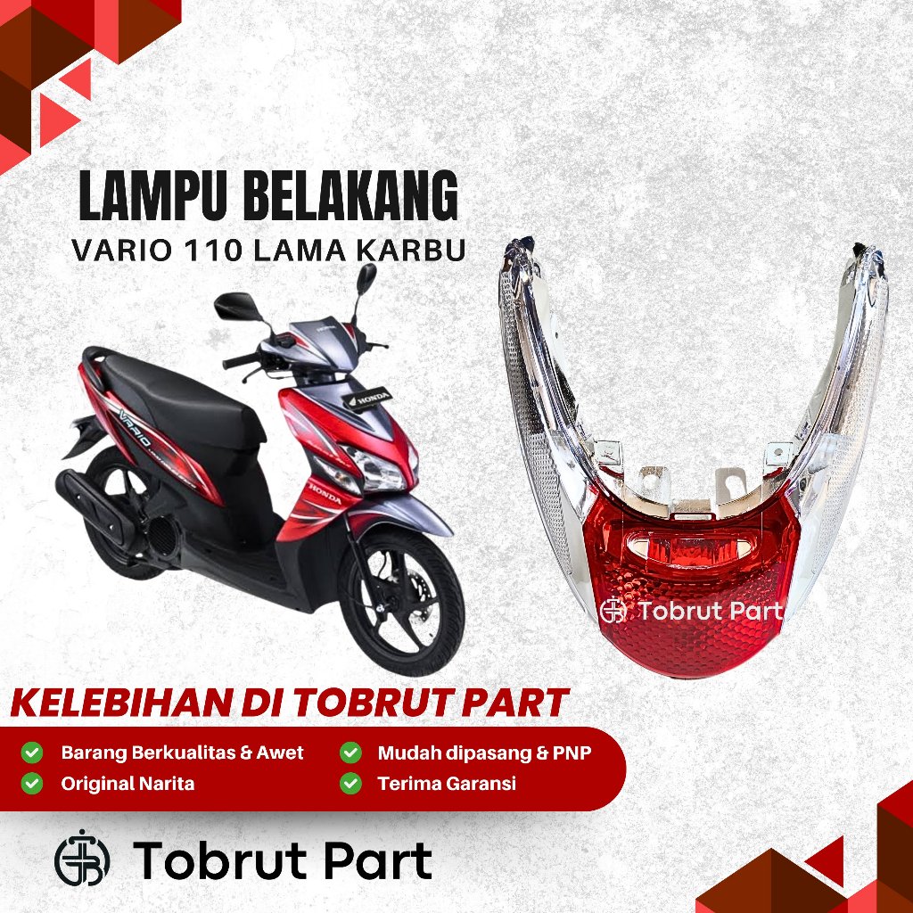 Mika + Stoplamp Lampu Belakang Vario 110 Karbu Cw Lama