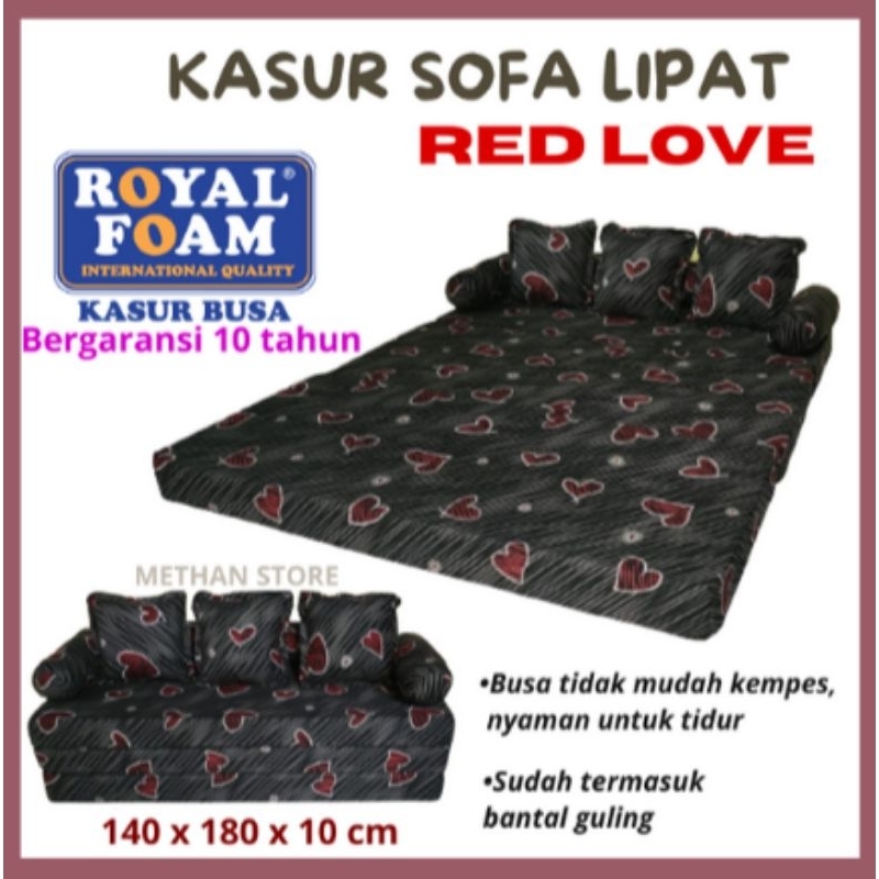 Kasur Sofa Lipat Busa Royal Foam Sofabed Lipat 3 Kamar Tidur Ruang Tamu TV Furniture Kualitas Premiu