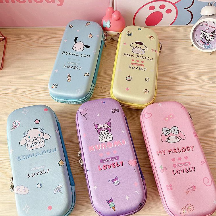 

KODE B2W8 Tempat Pensil Sanrio Premium Kotak Pensil Case Zipper Banyak Sekat Lucu