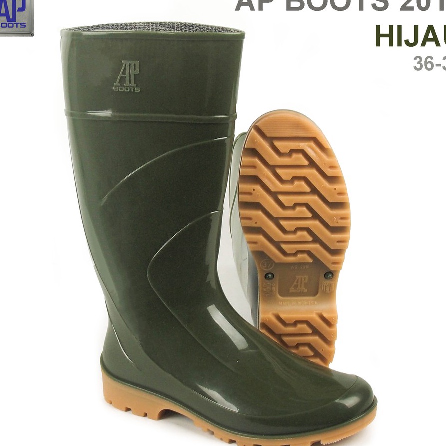 KI3 AP Boots AP 211 Hijau  Sepatu Boot PVC