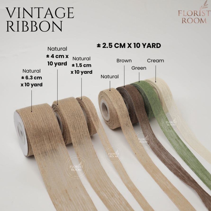 

Bonus Vintage Ribbon Pita Rustic Dekorasi Pita Murah