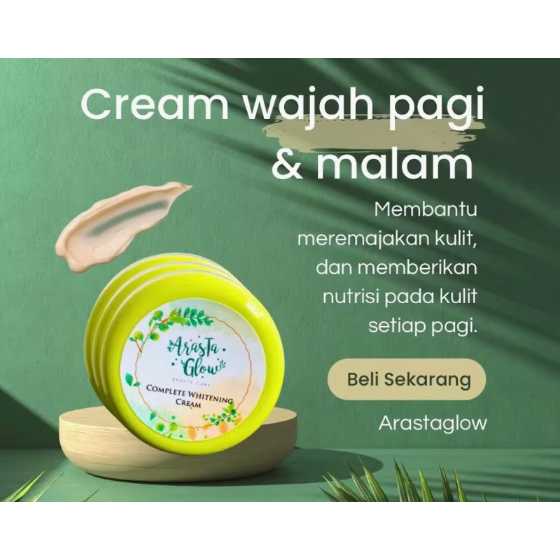ARASTA GLOW TAMPILAN BARU HOLOGRAM BPOM 100%ORI/CREM GLOWING/COD/BAYAR DIRUMAH