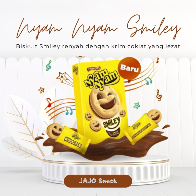 

Nyam Nyam SMILEY / nyam nyam biskuit coklat 45gr