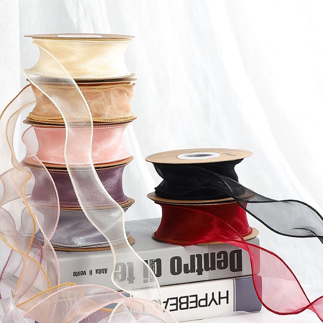 

KI3 4 cm x 1 Yard Pita Kriwil Korean Pita Kado Bingkisan Buket Bunga Korea Keriting Premium Ribbon