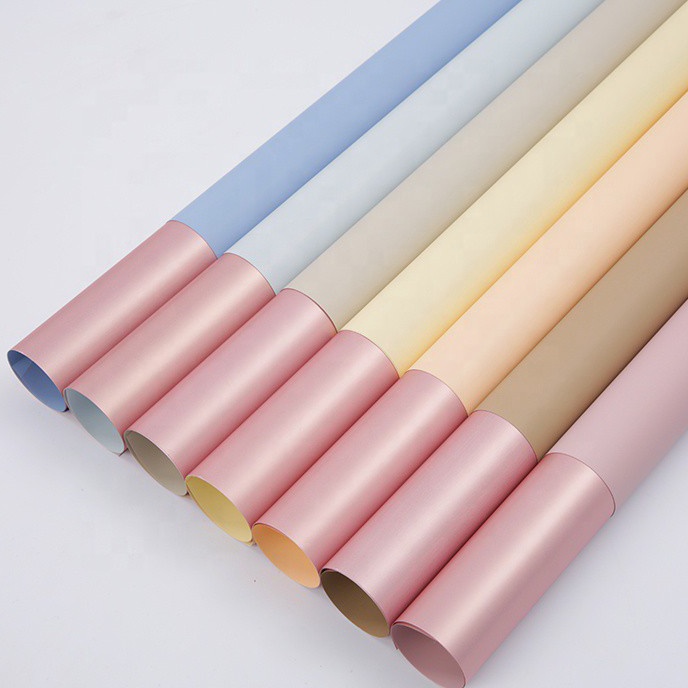 

HJ6 BICOLOR ROSEGOLD CELLOPHANE PACK 58X58cm Kertas Bunga Wrapping Paper