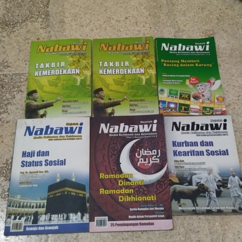 majalah islam nabawi media keislaman dan media keilmuan edisi 103, 105, 106, 111, 112