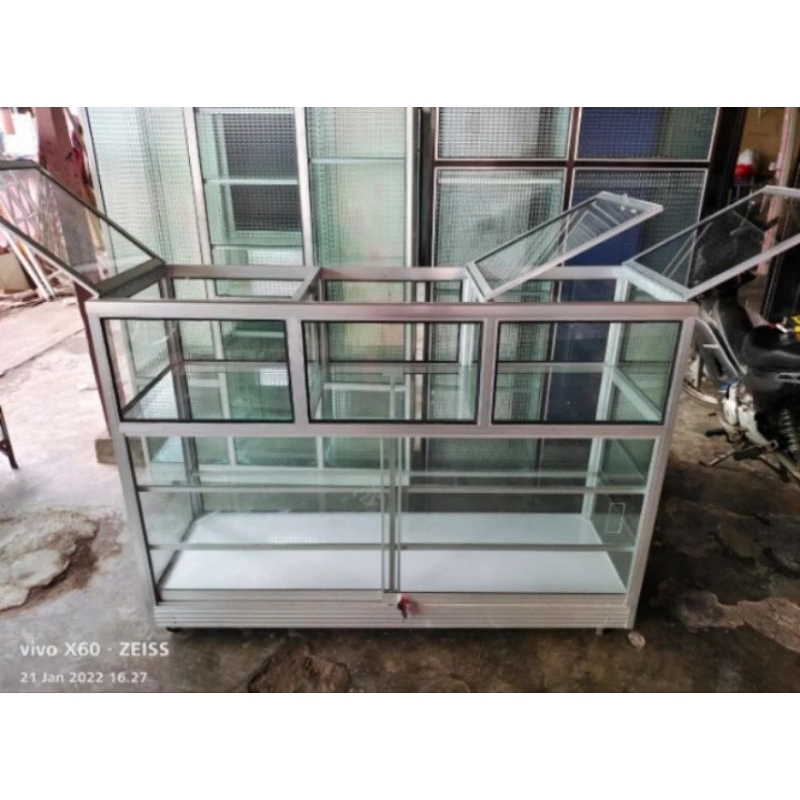 etalase toko etalase beras uk 1,5 m