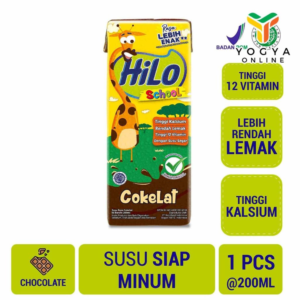 

Hilo School Ready To Drink Coklat 200Ml