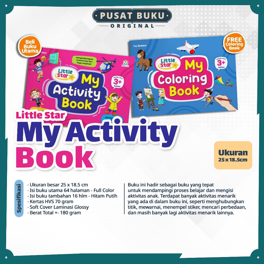 

Little Star My Activity Book - Buku Aktivitas Anak Little Star - Ziyad Original