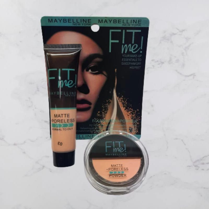 paket foundation fitme dan bedak fitme kemasan mika