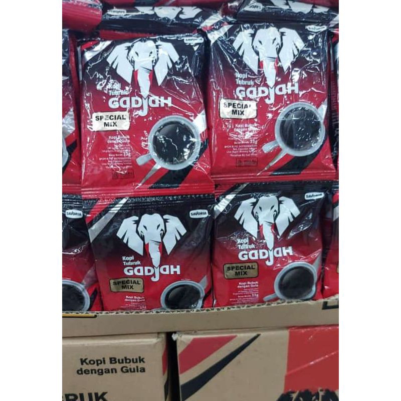 

kopi mix gula tubruk gajah 1 dus 12rtg