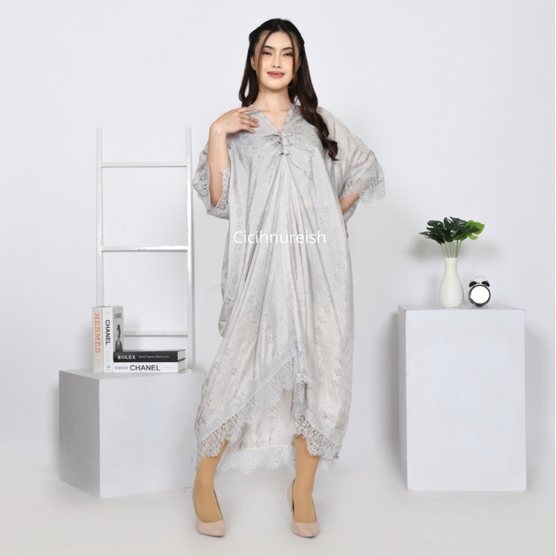 kaftan viscose polos, kaftan midi, kaftan lace viscose