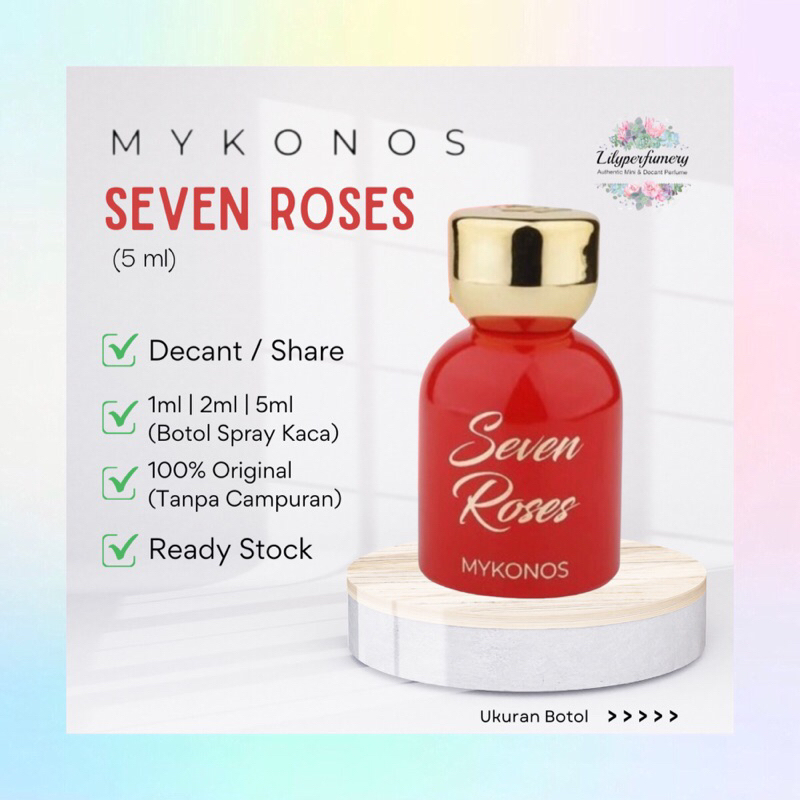 Parfum Decant / Share MYKONOS SEVEN ROSES EDP 5 ml (Authentic Only)
