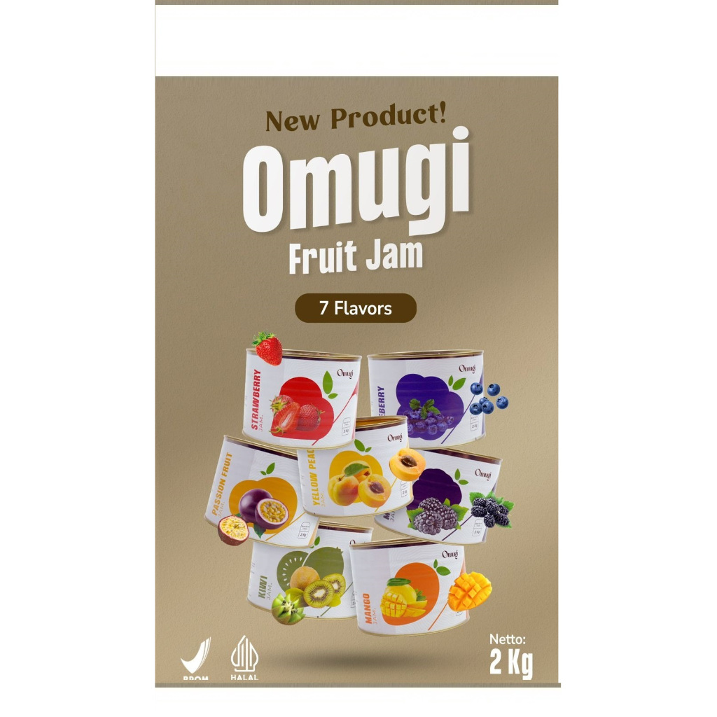 

Omugi Fruit Jam Selai Impor kemasan 2kg tersedia 7 rasa
