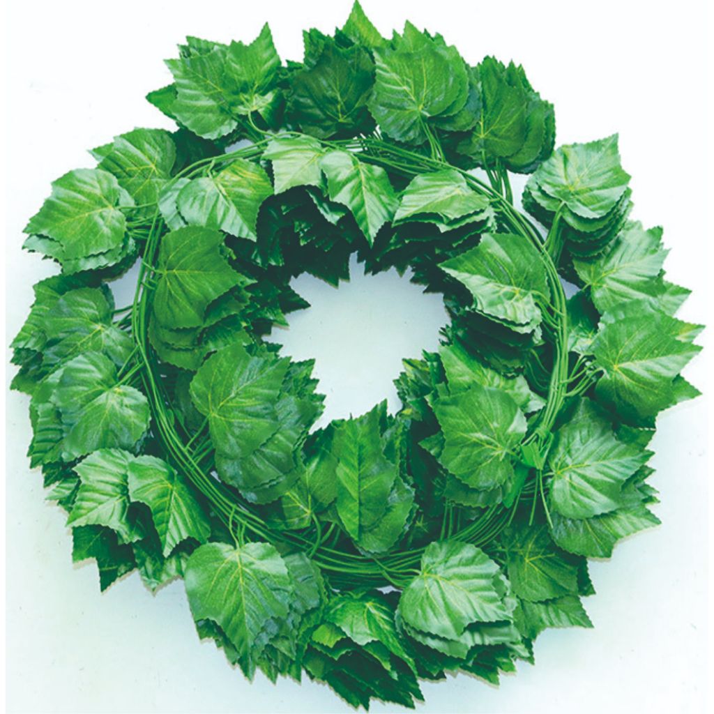 RB 12PCS DAUN HIAS / DAUN IVY ARTIFICIAL / DAUN RAMBAT PLASTIK GANTUNG / DAUN ANGGUR HIASAN DEKORASI