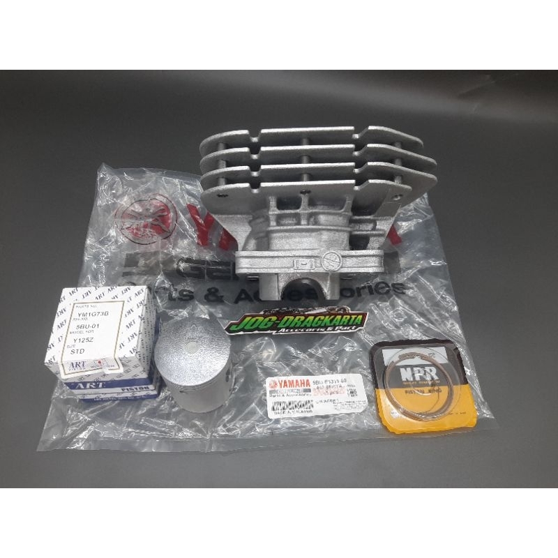 BLOK CYLINDER BLOK BORING PLUS SEHER SET RING ART JAPAN YAMAHA 125Z 125ZR 125 Z ORIGINAL YAMAHA MALA