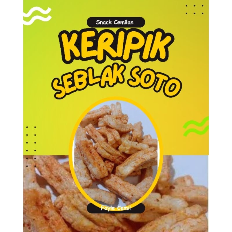 

Keripik Seblak Soto Merah Pedas Kemasan 250 Gr