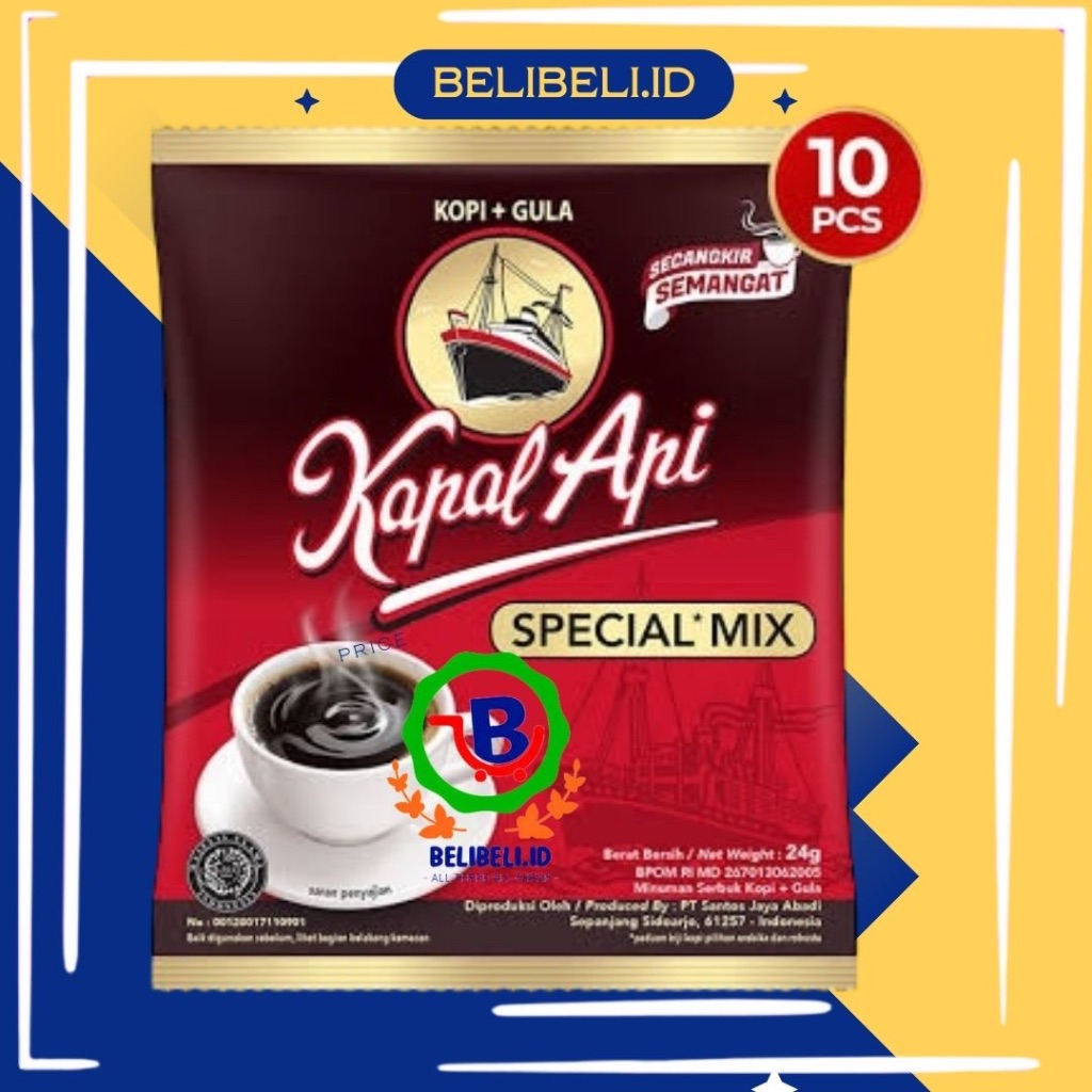 

Kopi kapal api special mix 1 Renceng isi 10 Pcs