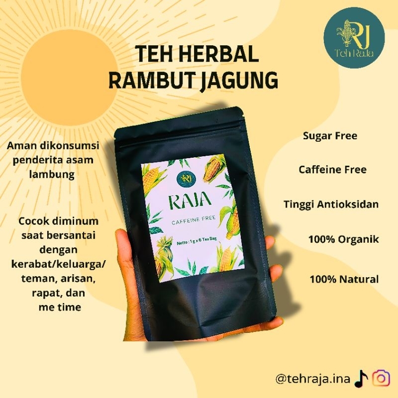 

Teh Rambut Jagung (Varian RAJA)/ Teh Herbal/ Teh Siap Seduh/ Herb/ Corn Silk Tea/ Daun Stevia/ Teh/ Tea/ Teh Celup